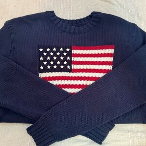 Brandy Melville Navy American Flag Sweater